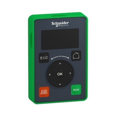 VW3A1113 plain text display terminal, Schneider Electric, green enclosure