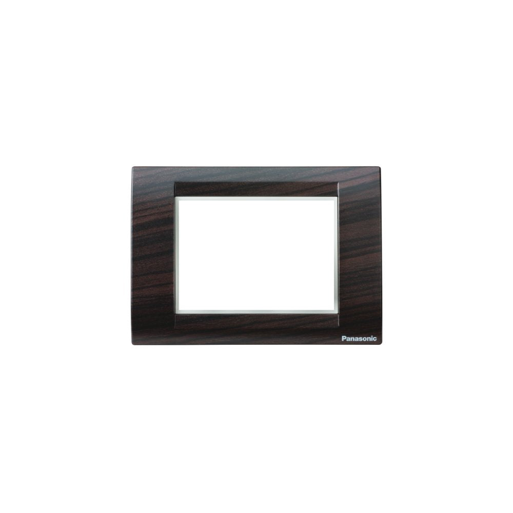 Panasonic 3M plate with mounting frame Coffee Oak Roma | Wall Plate 215121 - SKU 215121