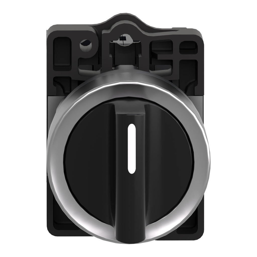 Schneider Electric Harmony XA2ED53 selector switch Ø22 with 3 positions, 2NO, black knob, standard handle