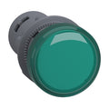 Spark XA2EVF3LC round pilot light Ø22 green integral LED, 110 V AC, screw clamp terminals
