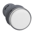 XA2EVM1LC monolithic pilot light, Spark, 22mm plastic white, integral LED, screw clamp terminals, 220-230V AC