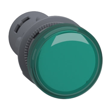 Spark XA2EVM3LC round green pilot light Ø22 with integral LED, 220 V AC, screw clamp terminals