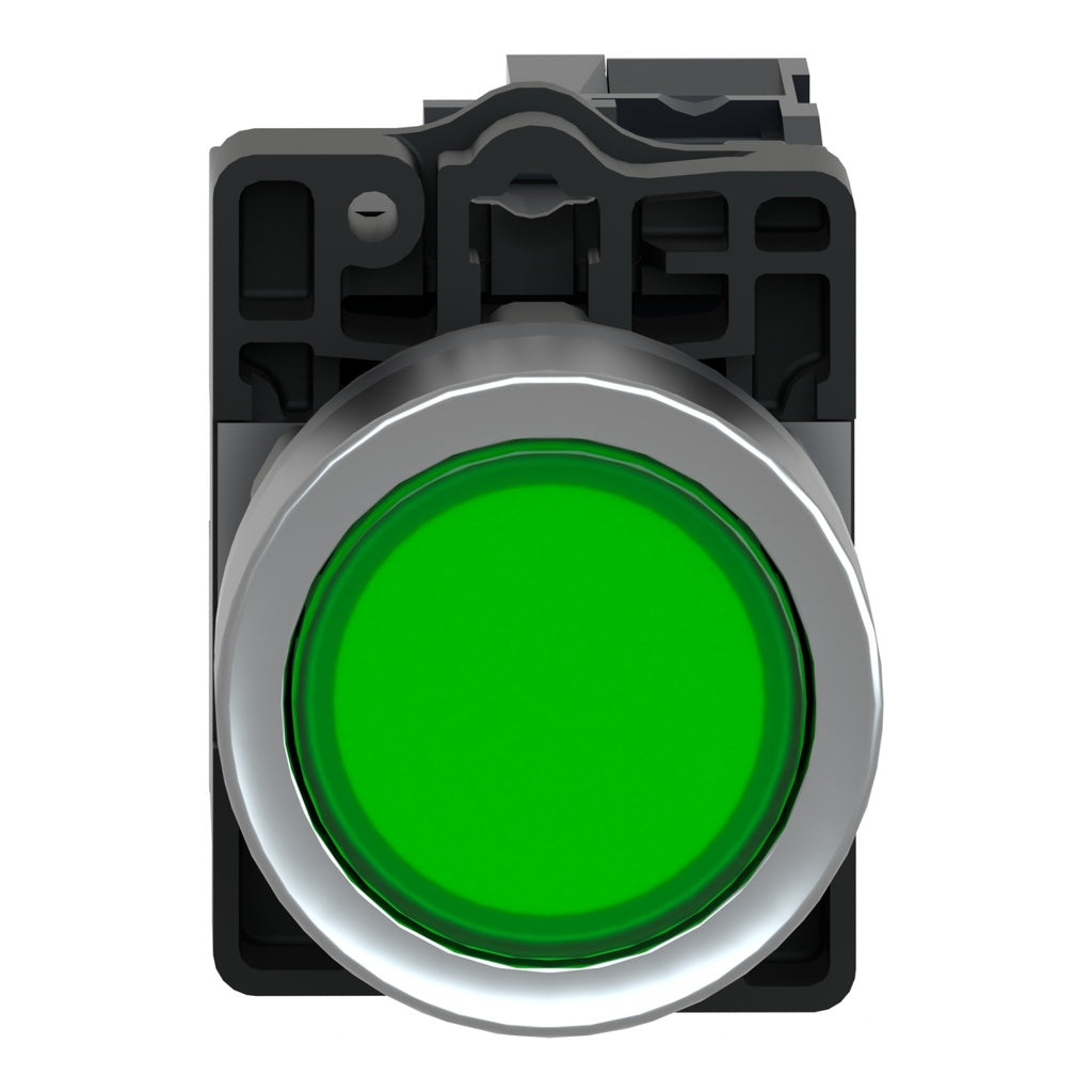 شنايدر إلكتريك Schneider XA2EW33M1 أخضر flush illuminated زرار ضاغط Ø22, 220 فولت AC تيار متردد, 1NO