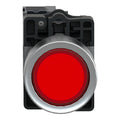 XA2EW34M2 red flush illuminated push-button Ø22, Schneider Electric Harmony, 220V AC, 1NC