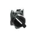 Schneider Electric XB4BD21 selector switch, metal body, black knob, Ø22, 2-position, maintained, 1 NO contact