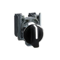 XB4BD33 selector switch, metal body, black knob, Ø22, 3 positions, stay put, Schneider Electric, 2 NO