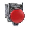 Pilot light XB4BV44 by Schneider Electric, red metal 22mm with plain lens, BA9s bulb, 230–240V AC