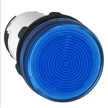 XB7EV06MP monolithic blue plastic pilot light Ø22 with integral LED, 230–240 V AC Spark