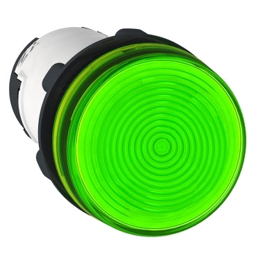 Spark XB7EV63P monolithic green pilot light, 22mm, plain BA9s lens, 250V