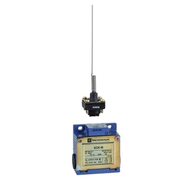 XCKM limit مفتاح مع rod actuator on أزرق base; 2-piece set, 1NC+1NO, snap-action, تيليمكانيك Telemecanique