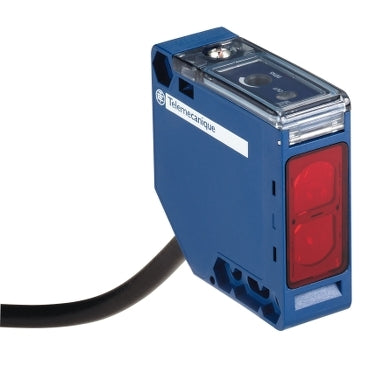 Photoelectric sensor XUK1ARCNL2 reflex, Spark, blue housing with red lens, 7 m sensing range, 2 m cable