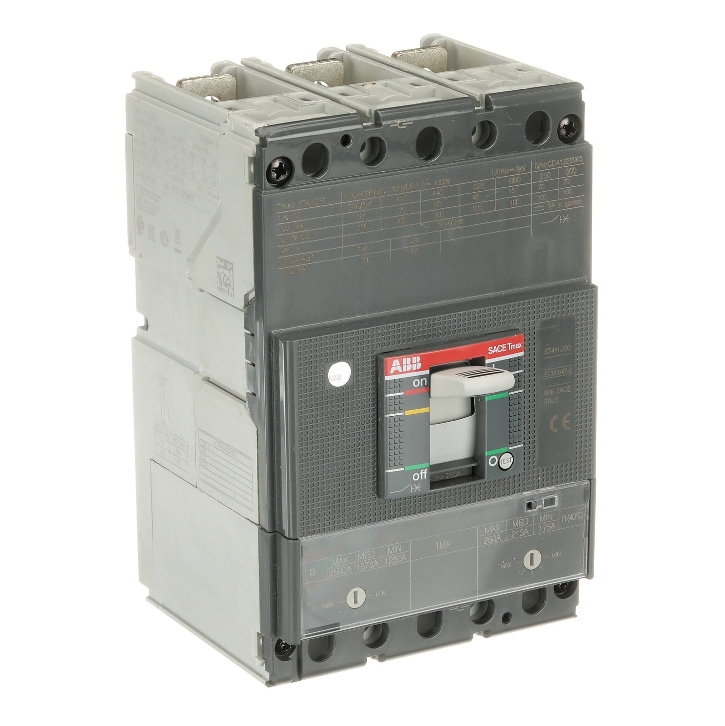 إيه بي بي ABB 1SDA068345R1 | XT4H 250 TMA 250-2500 3P 3 قطب F F Tmax XT قواطع MCCB اتوماتيك علبة مصبوبة | 250 أمبير, 3P 3 قطب, H breaking-capacity class (جهد-dependent) - إيه بي بي ABB part number 1SDA068345R1