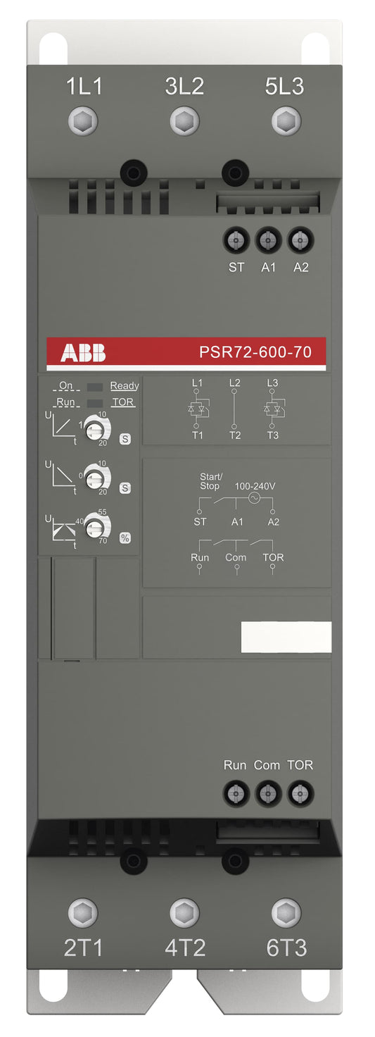 ABB 1SFA896113R7000 PSR72-600-70 PSR soft starter 72A 37 kW 208-600V compact motor starter
