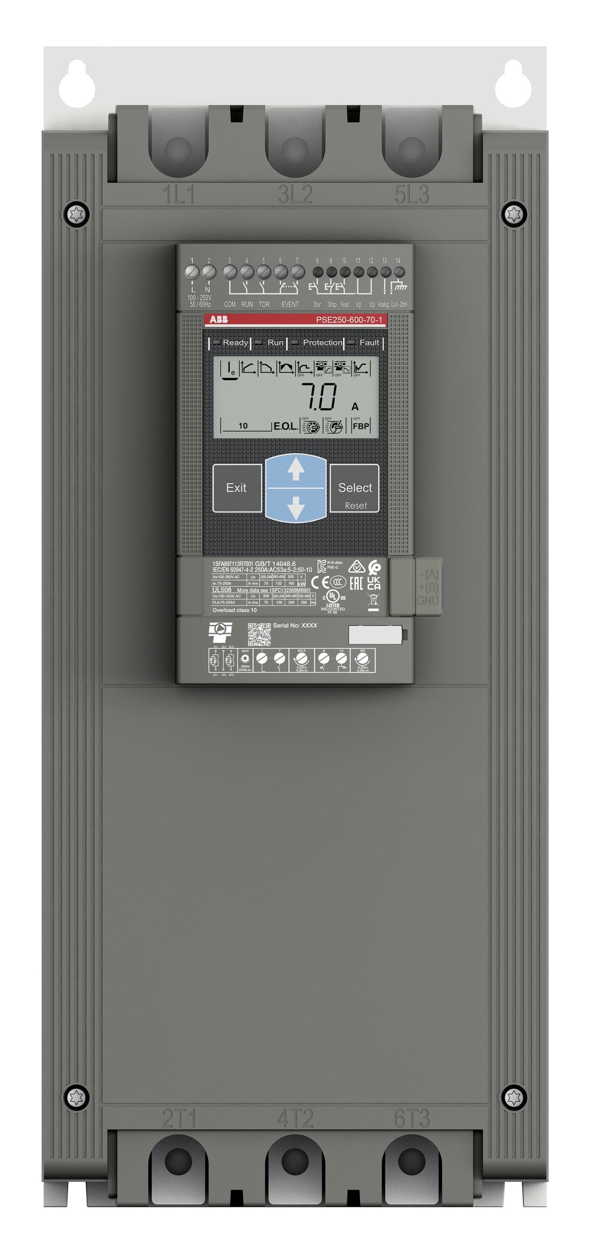 إيه بي بي ABB 1SFA897113R7001 | PSE250-600-70-1 سوفت ستارتر / بادئ تشغيل ناعم | 250 أمبير - إيه بي بي ABB part number 1SFA897113R7001
