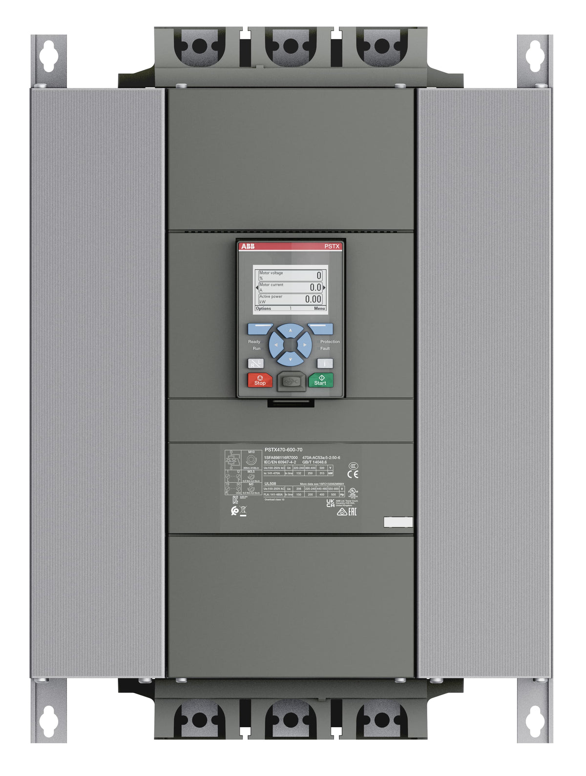 ABB 1SFA898116R7000 PSTX470-600-70 PSTX soft starter 470A 250 kW 208-600V motor starter