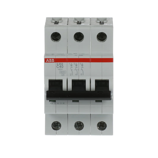 إيه بي بي ABB 2CDS253001R0404 | S203-C40 قواطع MCB أوتوماتيك | 40 أمبير, 3P 3 قطب, 6kA قدرة قطع (inferred من family), C - إيه بي بي ABB part number 2CDS253001R0404