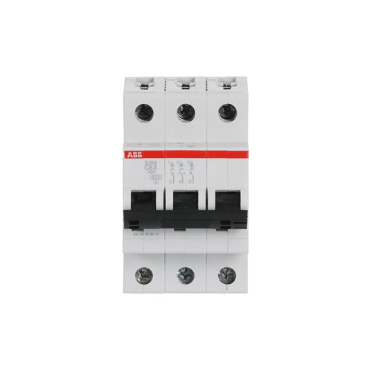 إيه بي بي ABB 2CDS253001R0634 | S203-C63 قواطع MCB أوتوماتيك | 63 أمبير, 3P 3 قطب, 6kA قدرة قطع (inferred من family), C - إيه بي بي ABB part number 2CDS253001R0634