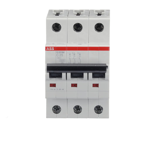 إيه بي بي ABB 2CDS273001R0254 | S203M-C25 قواطع MCB أوتوماتيك | 25 أمبير, 3P 3 قطب, 10kA قدرة قطع (inferred من family), C - إيه بي بي ABB part number 2CDS273001R0254