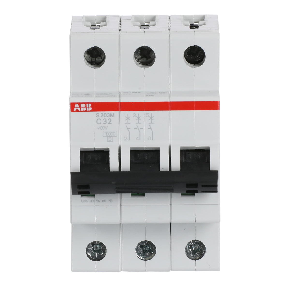 إيه بي بي ABB 2CDS273001R0324 | S203M-C32 قواطع MCB أوتوماتيك | 32 أمبير, 3P 3 قطب, 10kA قدرة قطع (inferred من family), C - إيه بي بي ABB part number 2CDS273001R0324