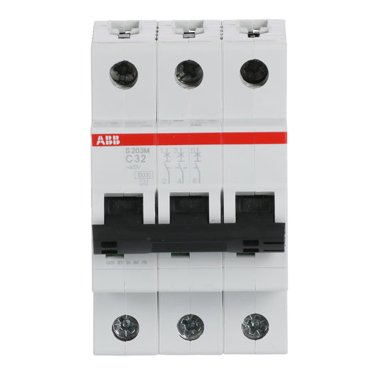 إيه بي بي ABB 2CDS273001R0324 | S203M-C32 قواطع MCB أوتوماتيك | 32 أمبير, 3P 3 قطب, 10kA قدرة قطع (inferred من family), C - إيه بي بي ABB part number 2CDS273001R0324
