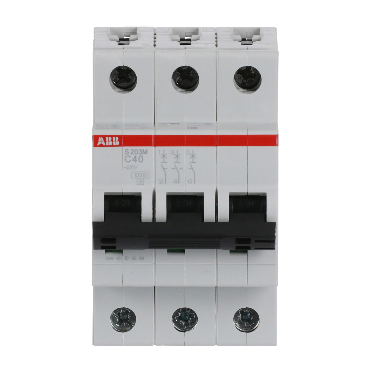 إيه بي بي ABB 2CDS273001R0404 | S203M-C40 قواطع MCB أوتوماتيك | 40 أمبير, 3P 3 قطب, 10kA قدرة قطع (inferred من family), C - إيه بي بي ABB part number 2CDS273001R0404