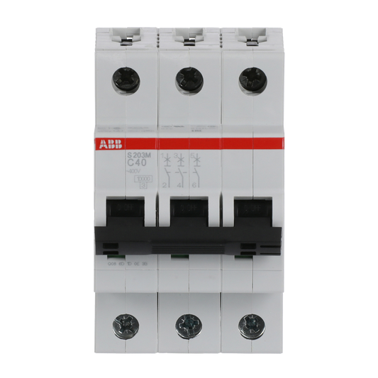 إيه بي بي ABB 2CDS273001R0404 | S203M-C40 قواطع MCB أوتوماتيك | 40 أمبير, 3P 3 قطب, 10kA قدرة قطع (inferred من family), C - إيه بي بي ABB part number 2CDS273001R0404