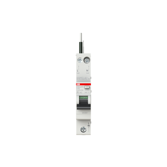 ABB RCBO 1P+N 20 A C-Curve 30mA 6 kA – قاطع RCBO ABB