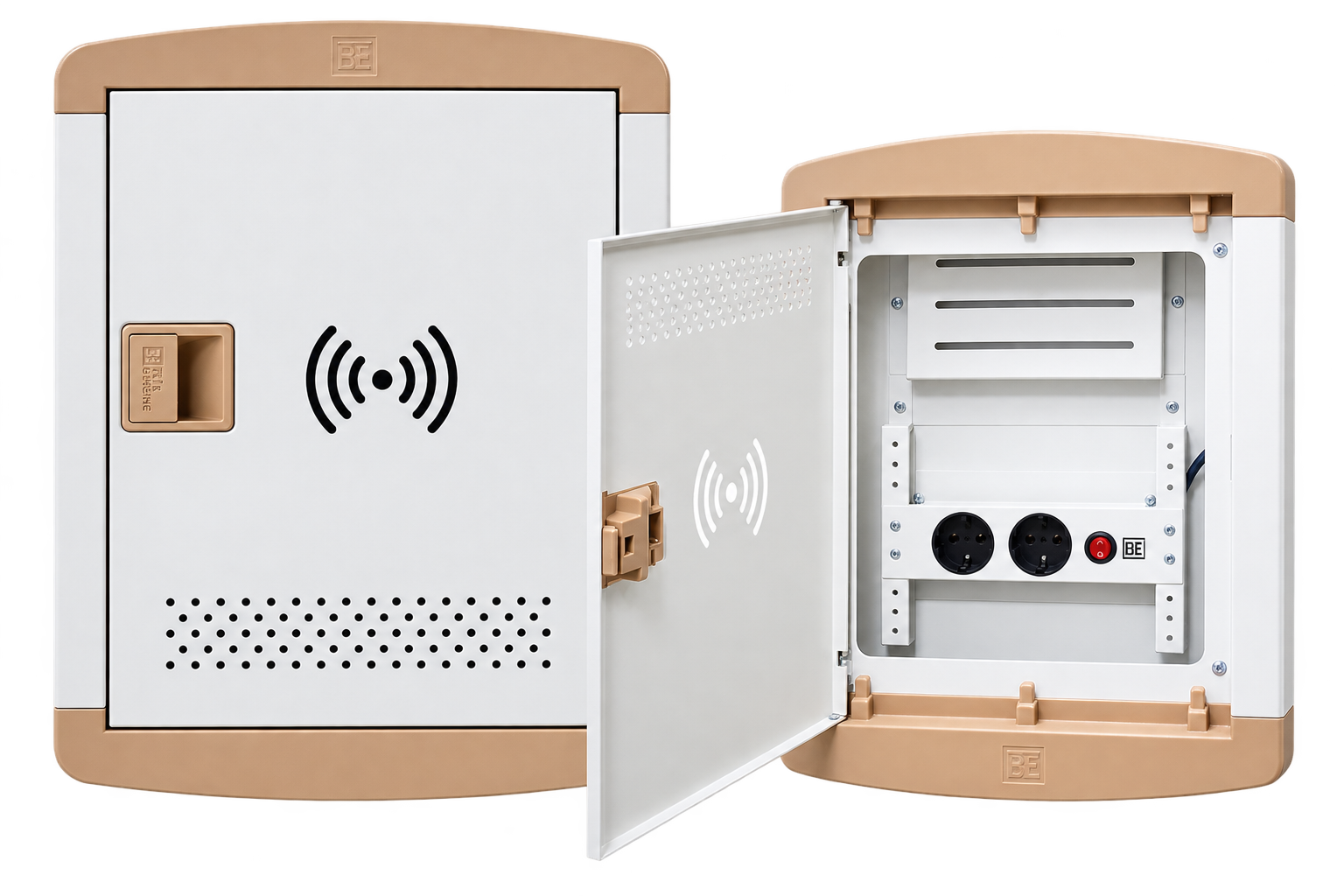 Beta Electric flush-mounted steel communication enclosure for light-current, network and multimedia systems