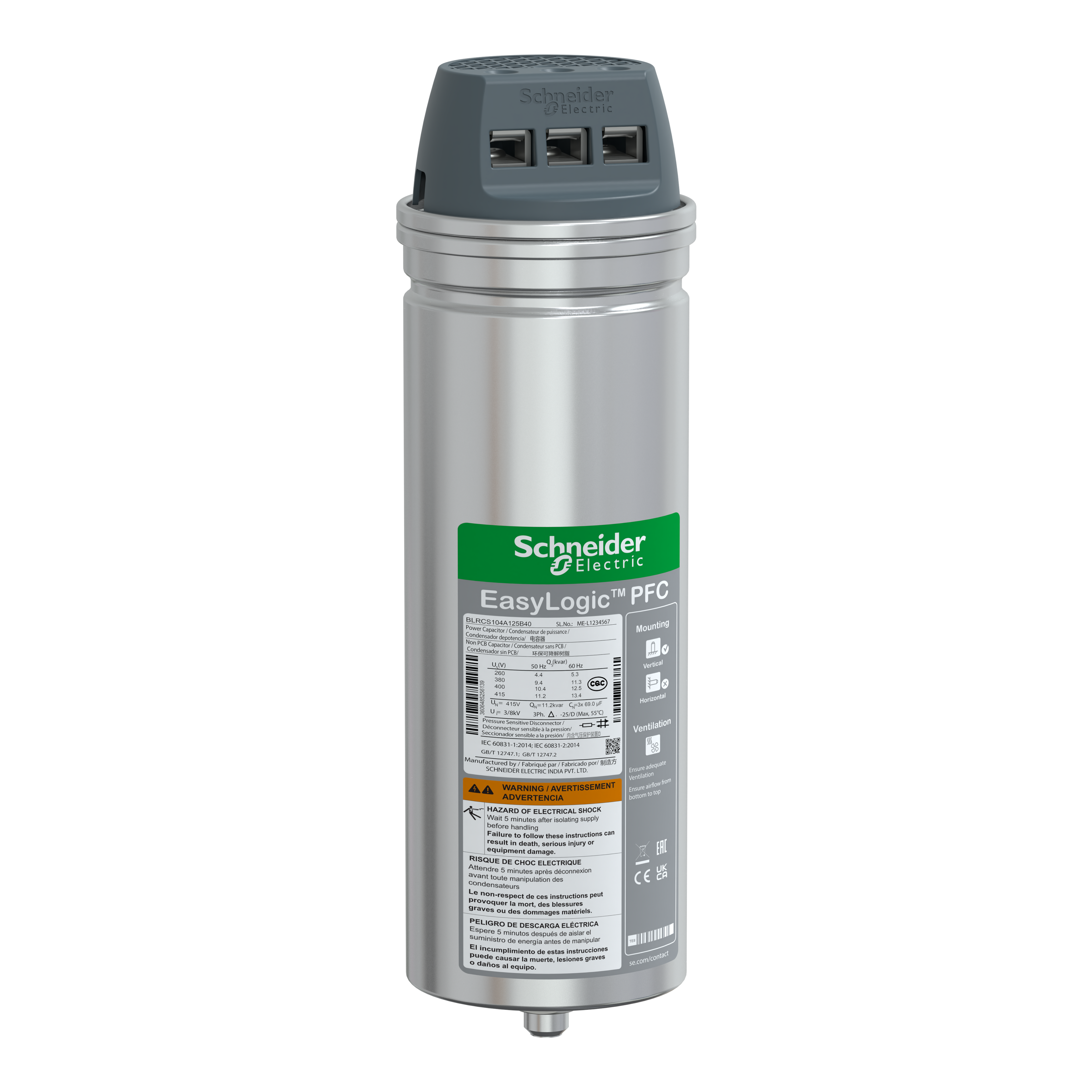 Schneider Electric BLRCS104A125B40 Power Factor Correction Capacitor | Default Title