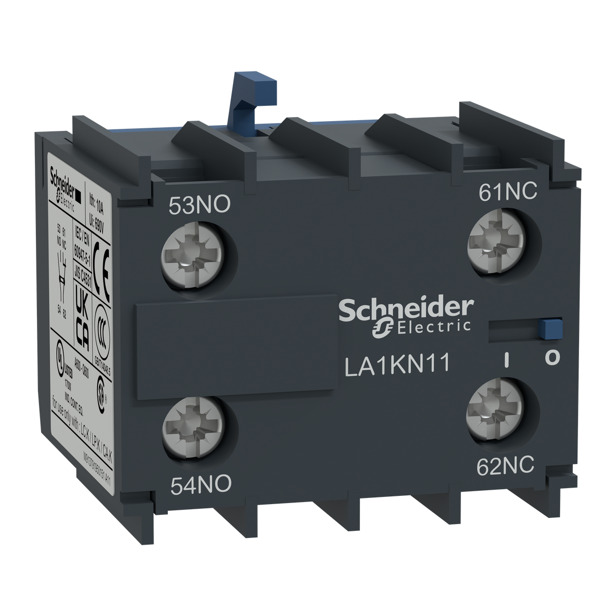 Schneider Electric LA1KN11 Auxiliary contact block, TeSys K, 1NO + 1NC, screw terminals | Default Title | Default Title