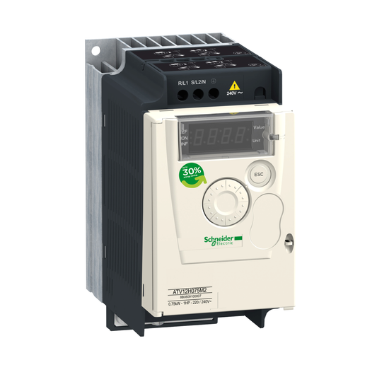 Schneider Electric ATV12H055M2 Altivar 12 Variable Speed Drive 0.55 kW 0.75 HP 200-240V 1-Phase Heat Sink