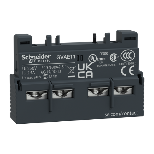 Schneider Electric GVAE11 TeSys GV2/GV3 Auxiliary Contact 1 NO + 1 NC