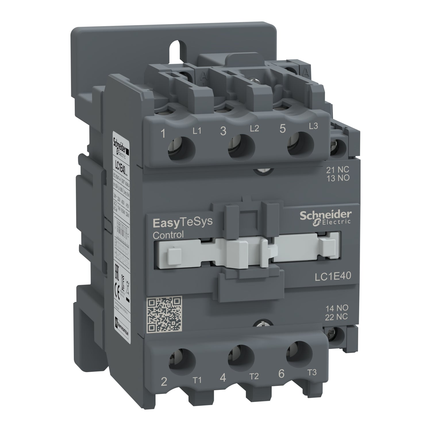 شنايدر إلكتريك Schneider LC1E40M7 Easy TeSys كونتاكتور 40 أمبير 3P 3 قطب 220 فولت AC تيار متردد ملف تشغيل
