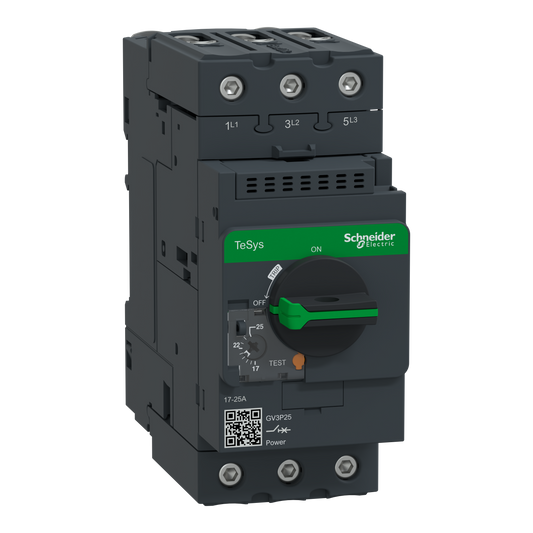 Schneider Electric GV3P25 TeSys GV3 Motor Circuit Breaker 3P 17-25A Thermal-Magnetic
