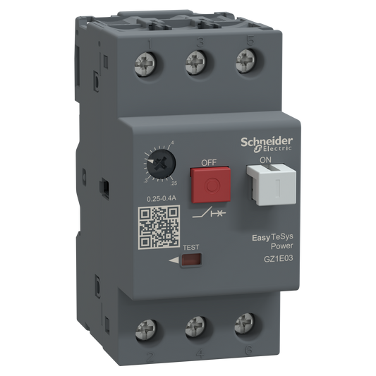 Schneider Electric GZ1E03 Easy TeSys Power GZ1E Motor Circuit Breaker 3P 0.25-0.40A Thermal-Magnetic