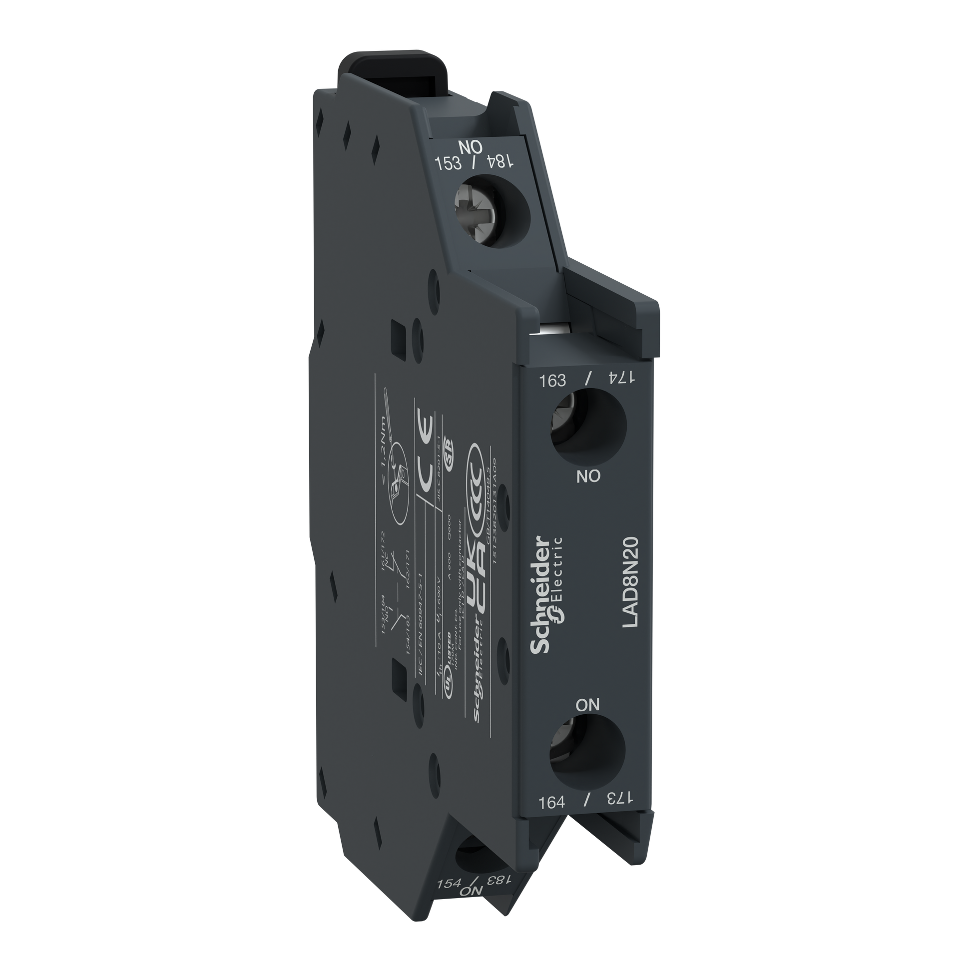 شنايدر إلكتريك Schneider LAD8N20 TeSys D كونتاكت مساعد / نقطة مساعدة Block 2NO side mounting