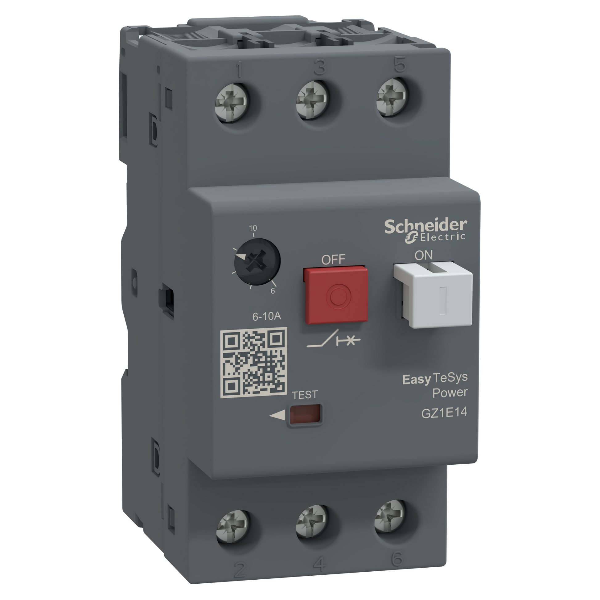 شنايدر إلكتريك Schneider GZ1E14 Easy TeSys Power GZ1E قاطع حماية موتور 3P 3 قطب 6-10 أمبير حراري مغناطيسي