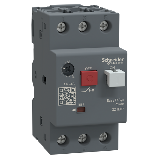 Schneider Electric GZ1E07 Easy TeSys Power GZ1E Motor Circuit Breaker 3P 1.6-2.5A Thermal-Magnetic