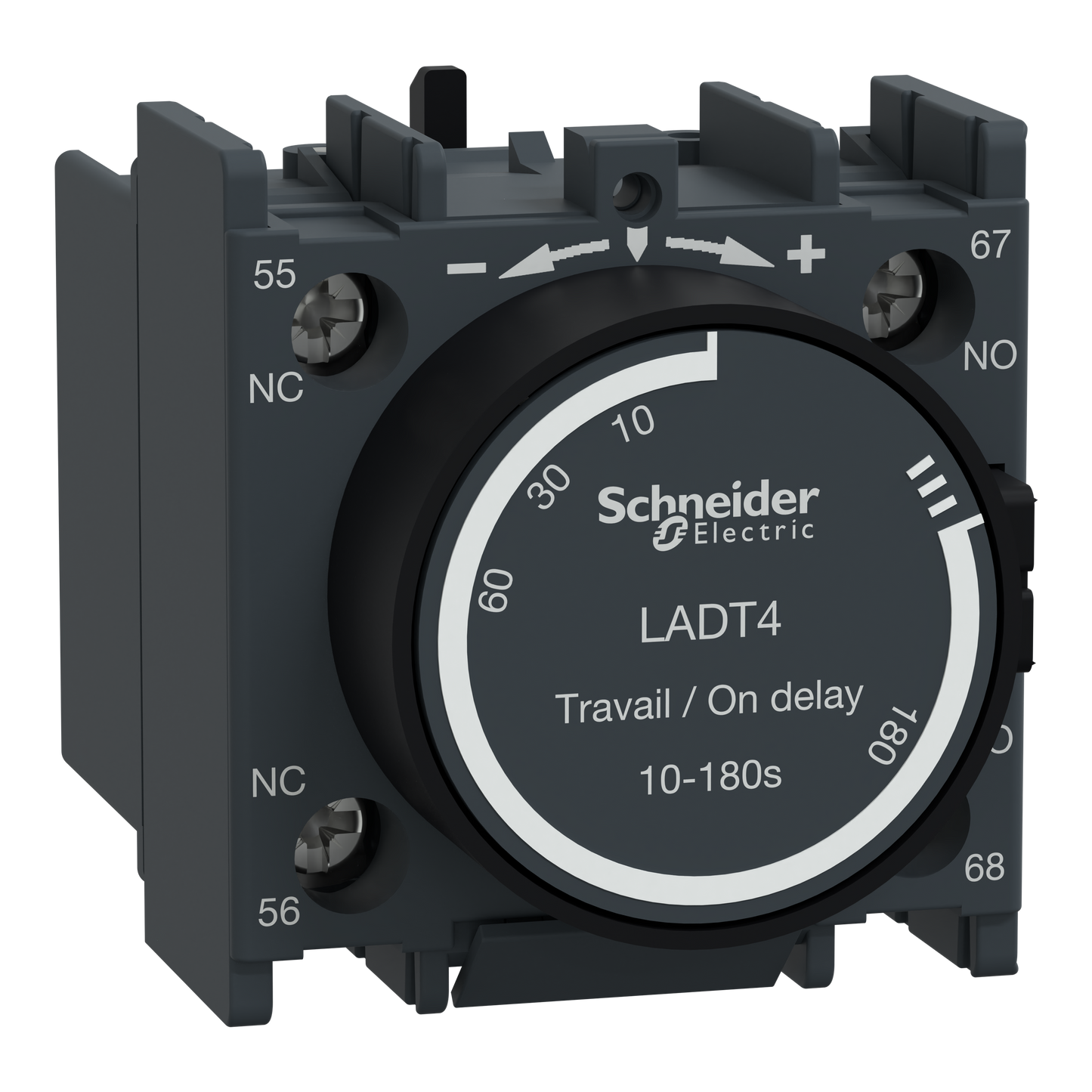 شنايدر إلكتريك Schneider LADT4 TeSys D Time Delay كونتاكت مساعد / نقطة مساعدة Block 1NO + 1NC On Delay 10-180 S Front Mount