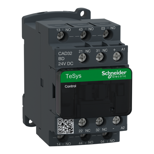 Schneider Electric CAD32BD Control relay, TeSys Deca, 3NO+2NC, 0 to 690V, 24VDC standard coil, screw clamp | Default Title | Default Title