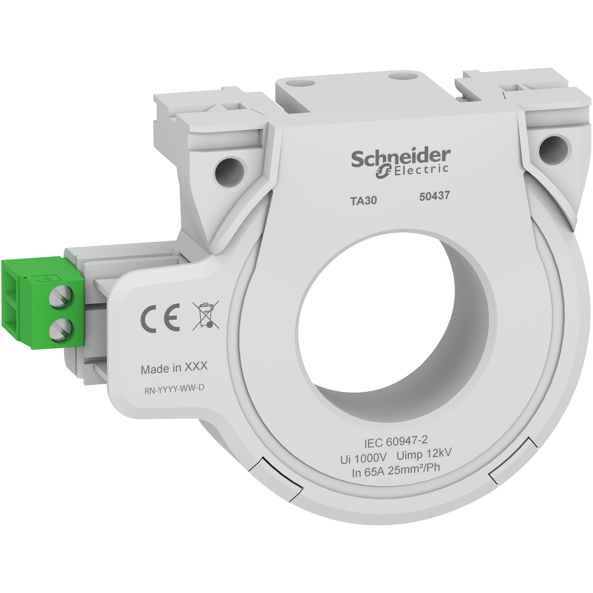 Schneider Electric 50437 Closed toroid A type, for Vigirex and Vigilhom, TA30, inner diameter 30 mm, rated current 65 A | Default Title | Default Titl