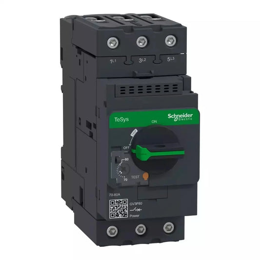Schneider Electric GV3P80 TeSys GV3 Motor Circuit Breaker 3P 70–80 A Thermal-Magnetic | MPCB