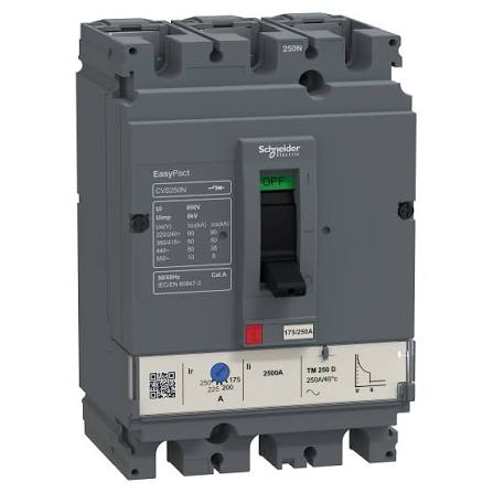 Schneider Electric LV525453 EasyPact CVS MCCB CVS250N 3P 250A 50kA TMD – قاطع MCCB شنايدر LV525453