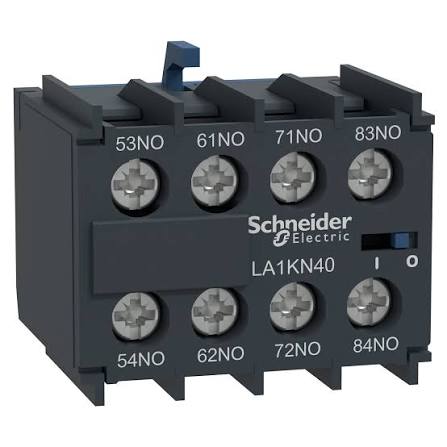 Schneider Electric LA1KN40 TeSys K Auxiliary Contact Block 4NO Front Mount