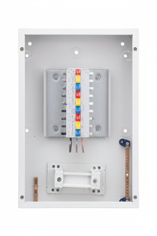 Star Trans iPanel 125A Busbar Distribution Board | 12-48 Lines, Flush-Mounted Steel Panel