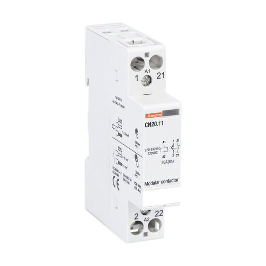 Lovato CN Silent Modular Contactors | 20-63A, 2P & 4P, 220-230V | كونتاكتور صامت لوفاتو CN | موديلار 2 و4 أقطاب، 20-63 أمبير، 220-230 فولت