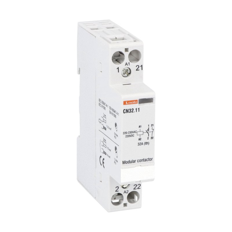 Lovato CN Silent Modular Contactors | 20-63A, 2P & 4P, 220-230V | كونتاكتور صامت لوفاتو CN | موديلار 2 و4 أقطاب، 20-63 أمبير، 220-230 فولت