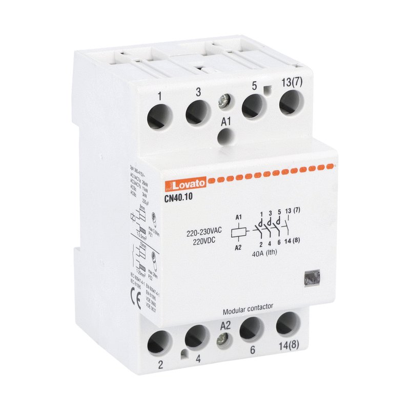 Lovato CN Silent Modular Contactors | 20-63A, 2P & 4P, 220-230V | كونتاكتور صامت لوفاتو CN | موديلار 2 و4 أقطاب، 20-63 أمبير، 220-230 فولت