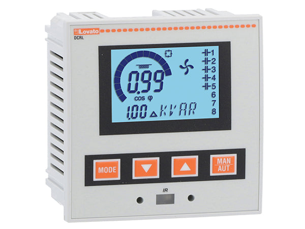 Lovato DCRL Power Factor Controllers | 5 & 8 Step Capacitor Bank Regulators | منظم معامل القدرة لوفاتو DCRL | ريجيولاتور مكثفات 5 و8 مراحل