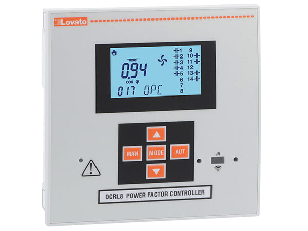 Lovato DCRL Power Factor Controllers | 5 & 8 Step Capacitor Bank Regulators | منظم معامل القدرة لوفاتو DCRL | ريجيولاتور مكثفات 5 و8 مراحل